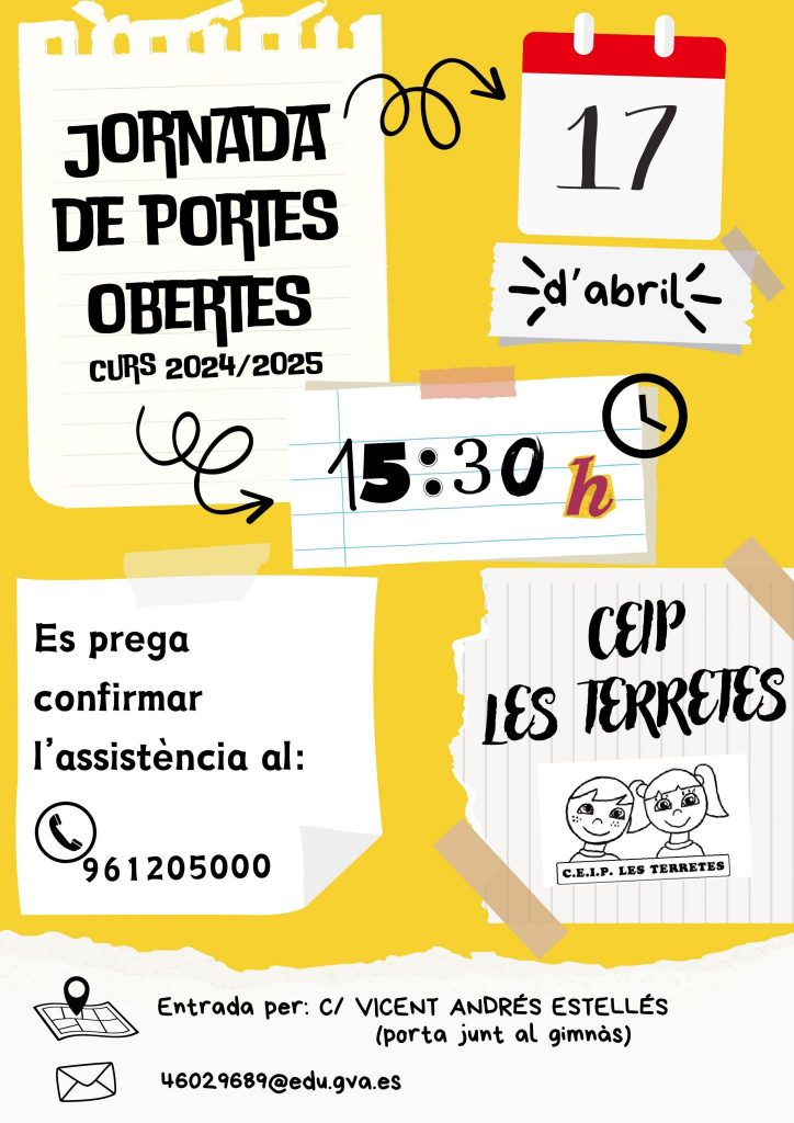 Jornada De Portes Obertes Ceip Les Terretes