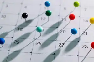 Imagen de un calendario