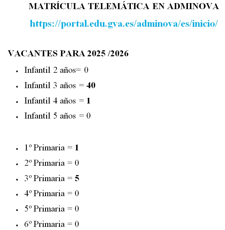 Vacantes 25 26