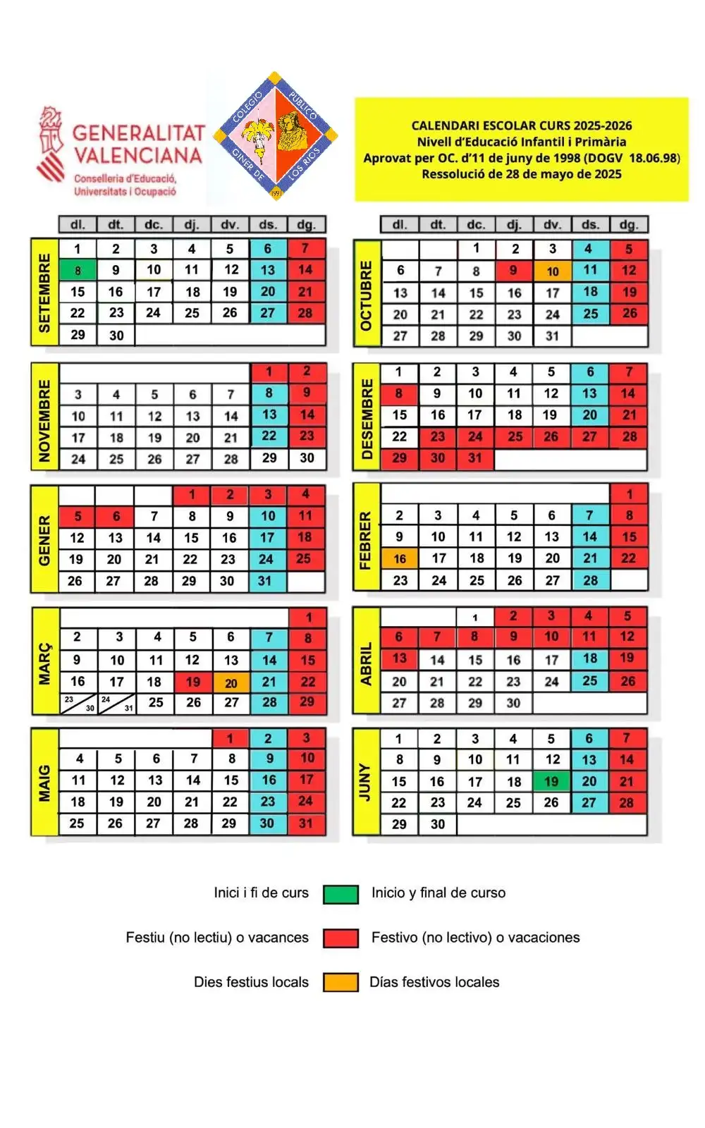 Calendario 25 26 GINER