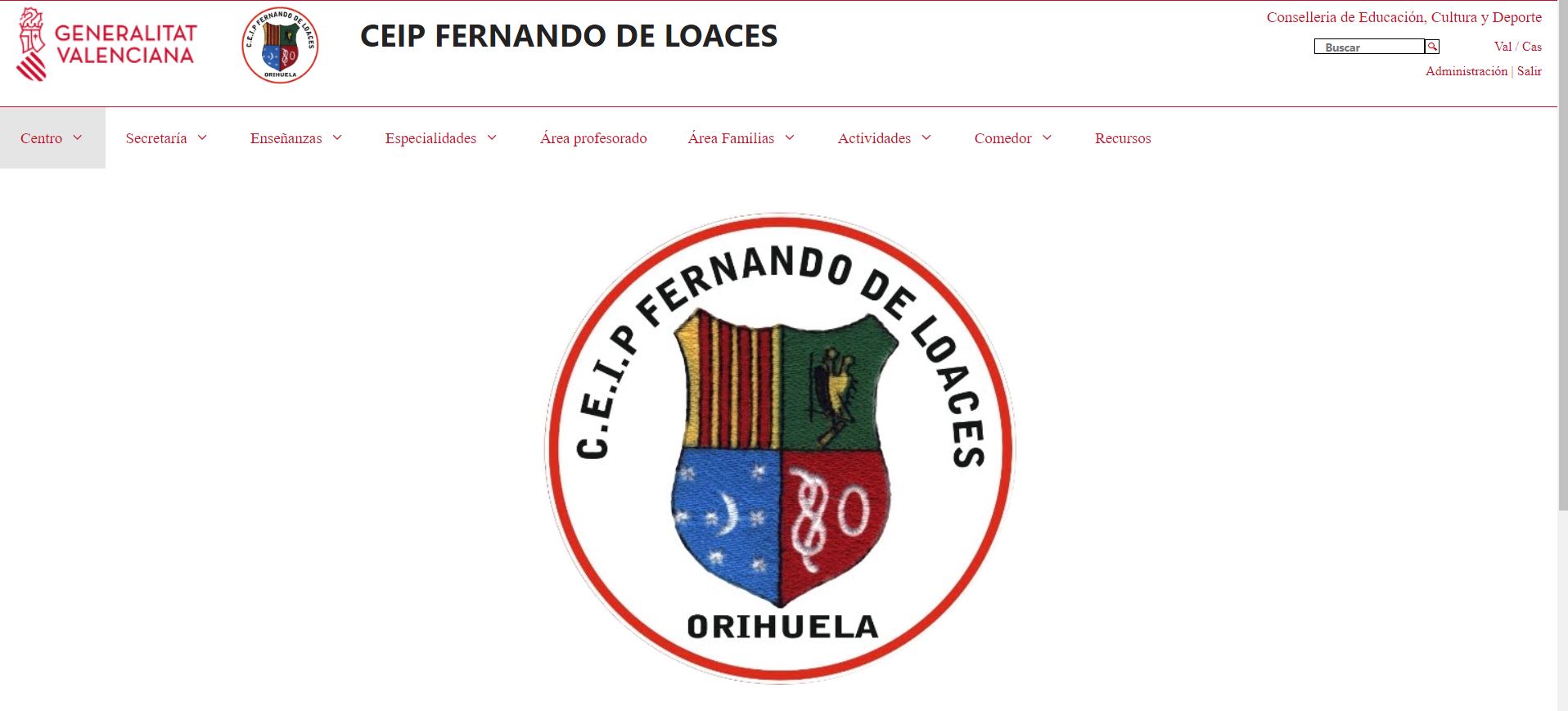 Nueva web del centro