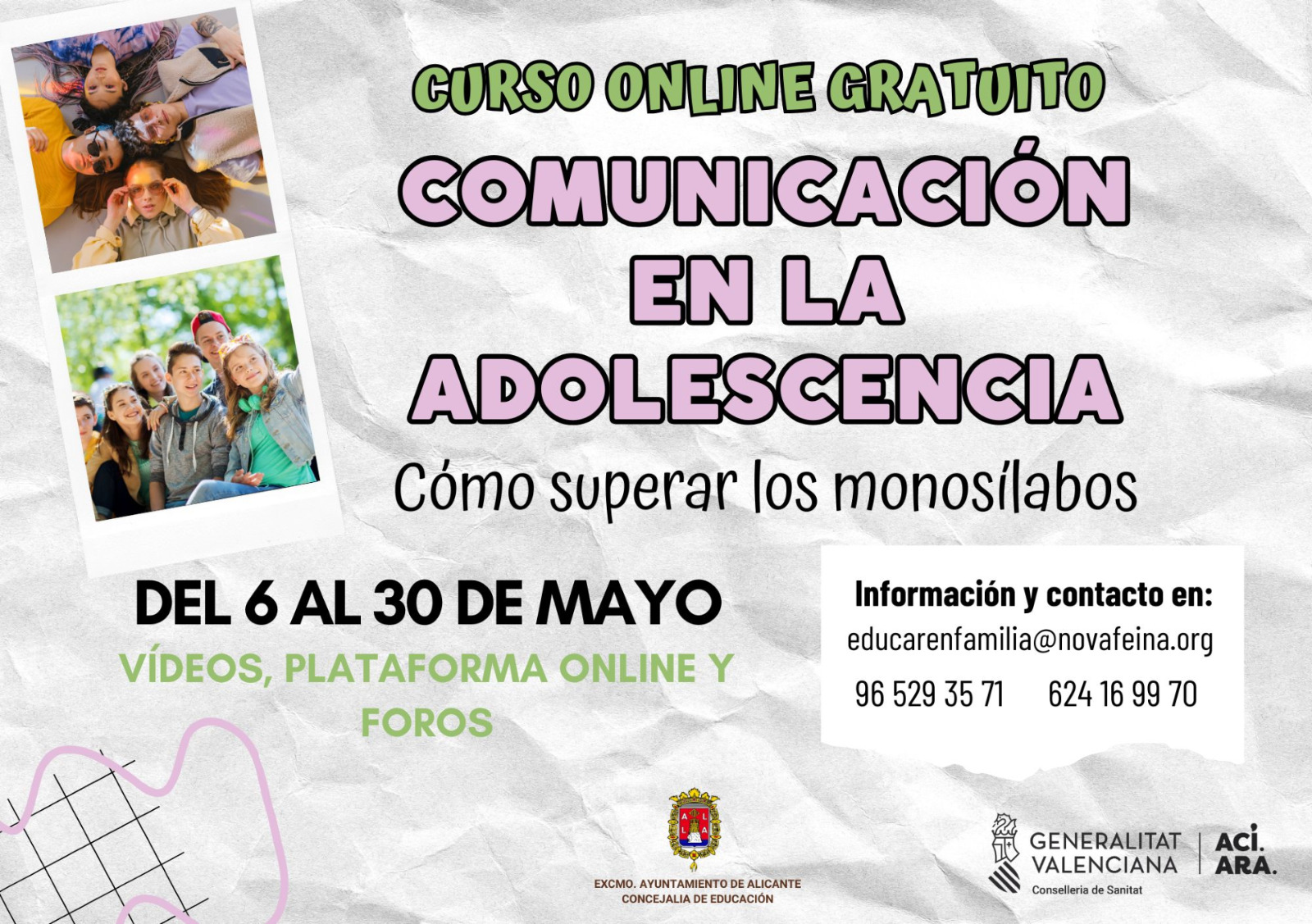 CURSO ONLINE GRATUITO: COMUNICACIÓN EN LA ADOLESCENCIA