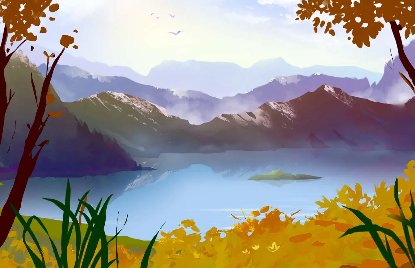 dessin-details-vegetation-paysage