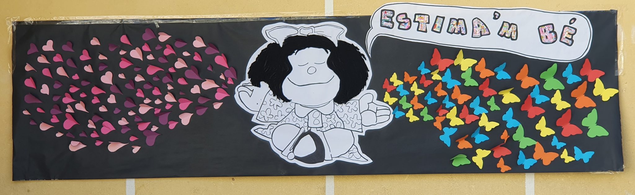 Mural realitzat per l'alumnat del CEP GOZALBES VERA