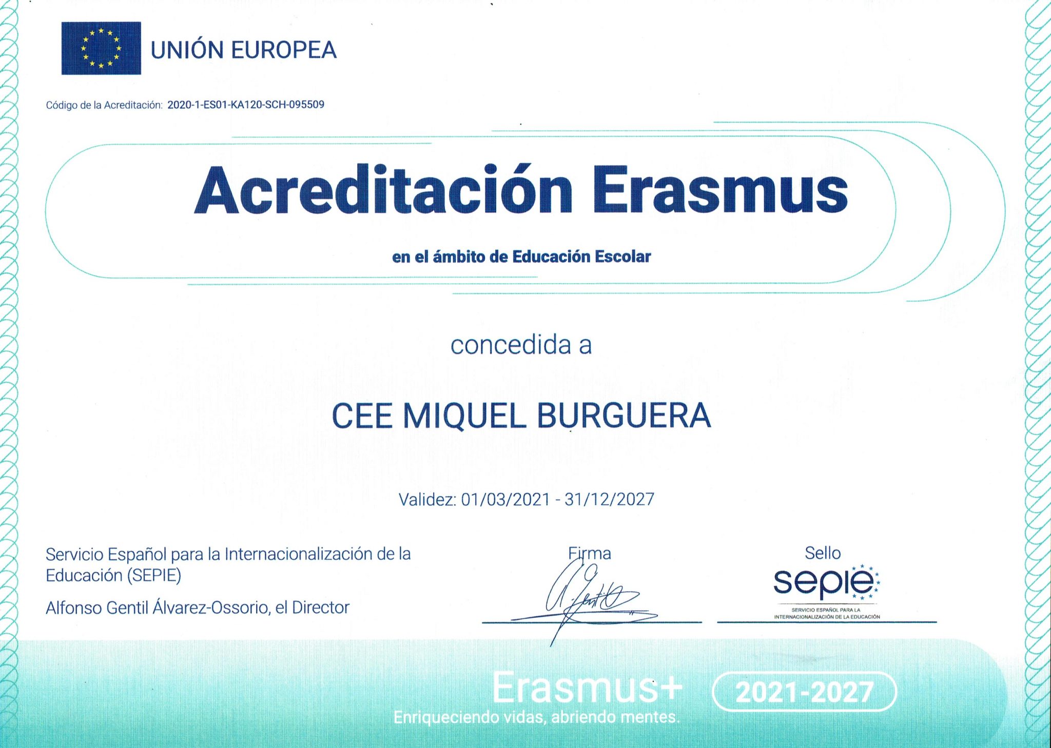 Acreditacion Erasmus
