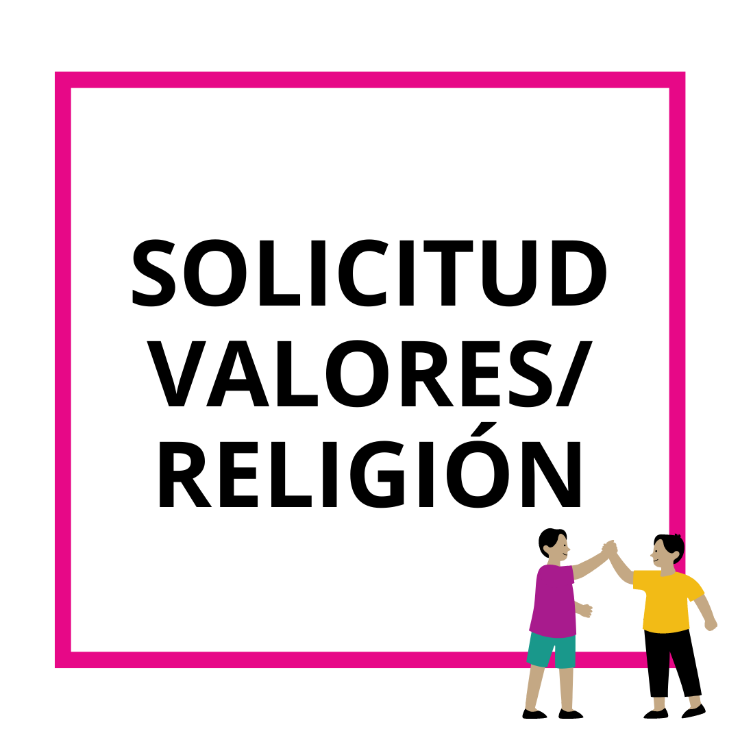 SOLICITUD VALORES RELIGIÓN