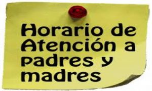 Horario de atención a padres/madres