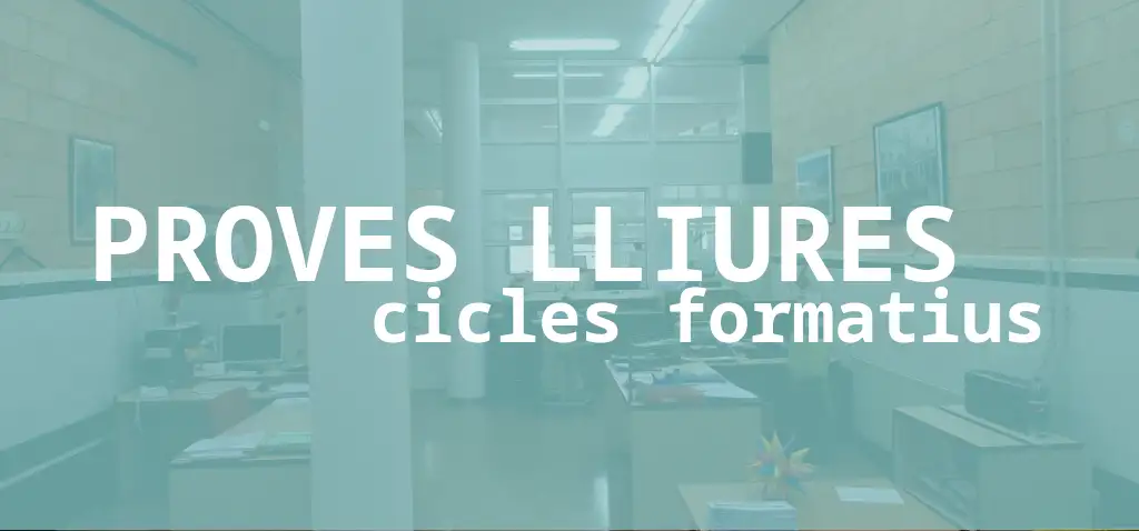 Llistats provisionals Proves Lliures FP