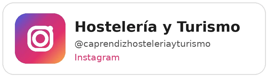 Instagram Hostelería y Turismo CIPFP Ciutat de l’Aprenent