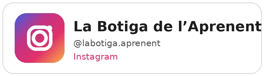 Instagram La Botiga de l’Aprenent