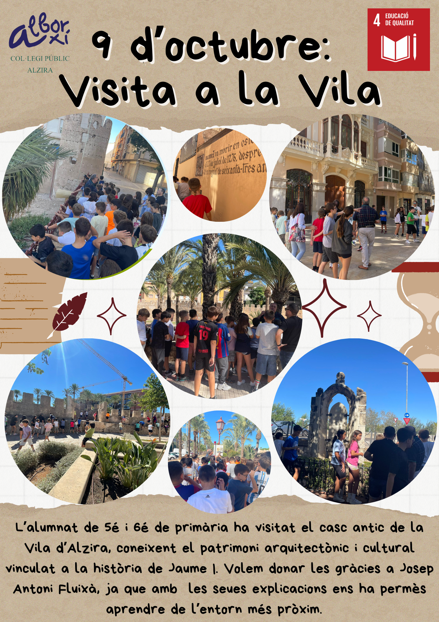 9 d’OCTUBRE: PASSEIG PER LA VILA