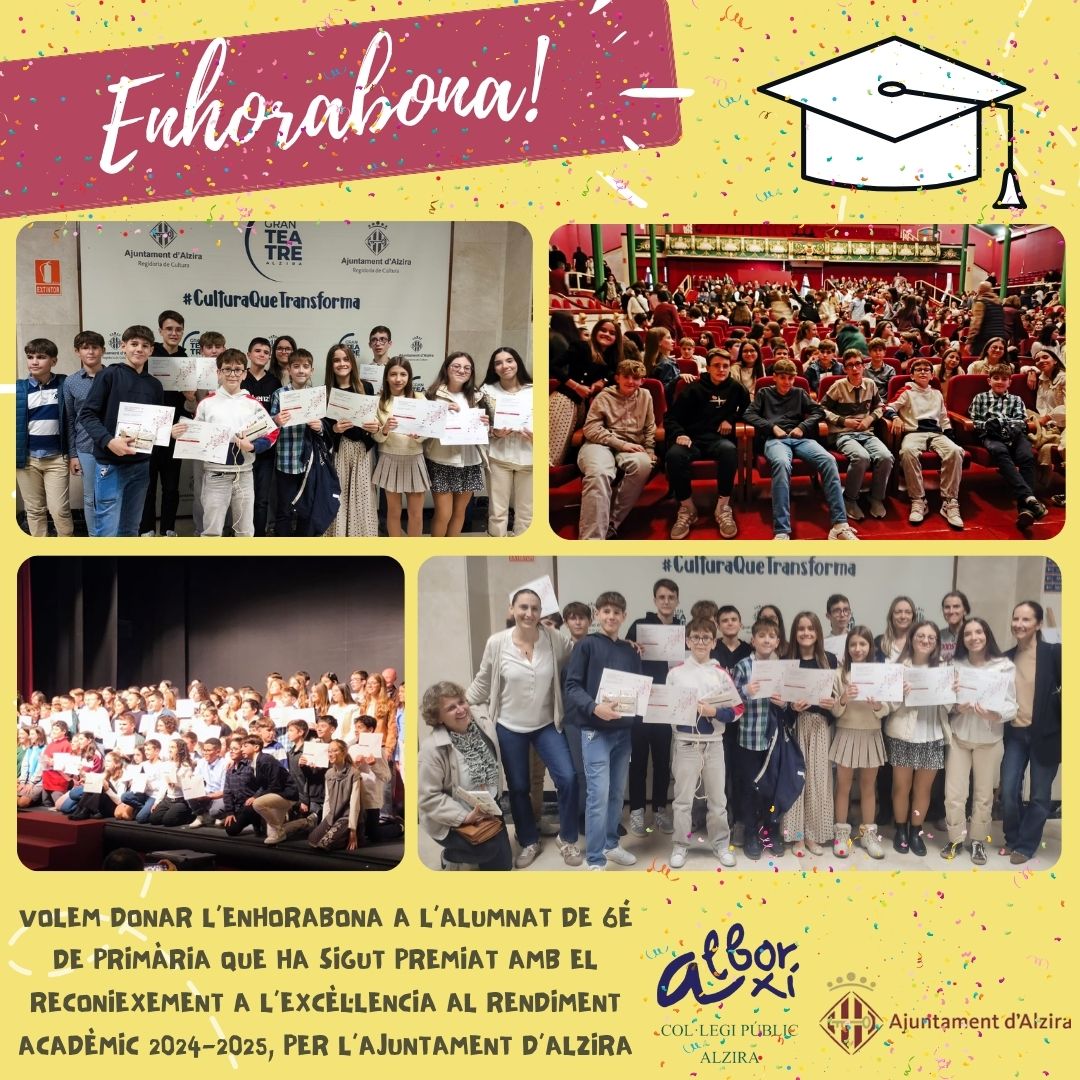 RECONEIXEMENT AL RENDIMENT ACADÈMIC 2024-2025