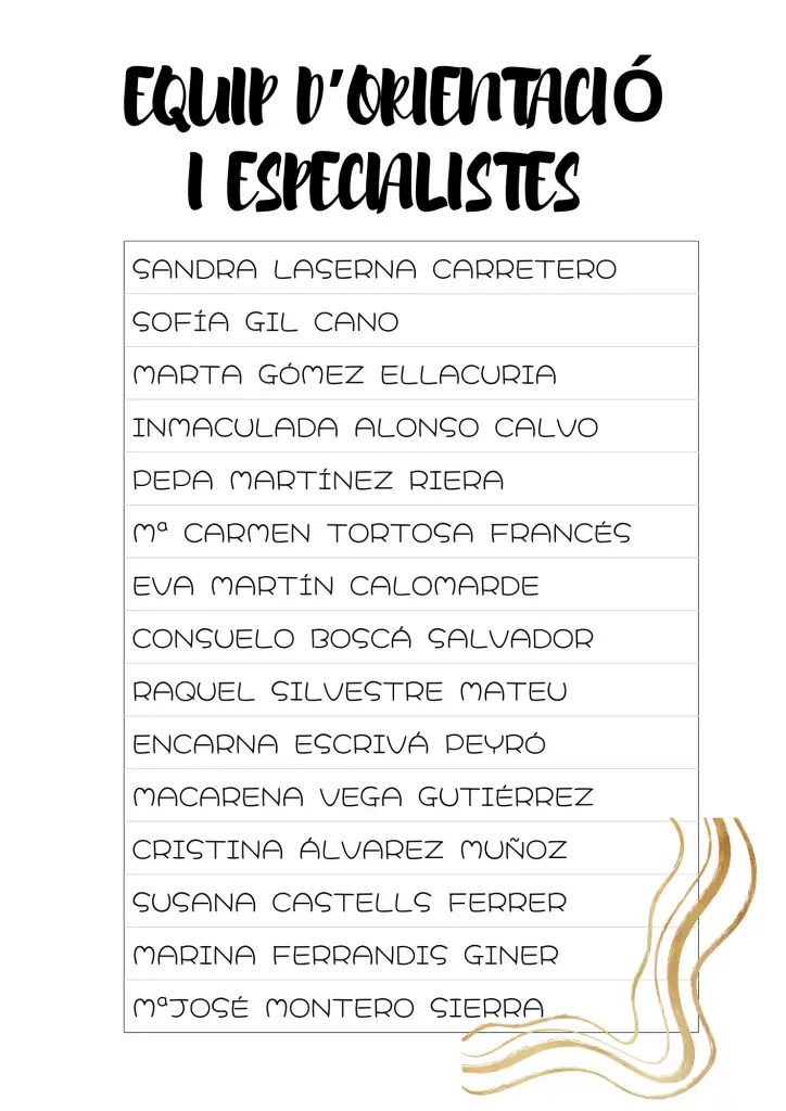 ORIENTACIÓ ESPECIALISTES
