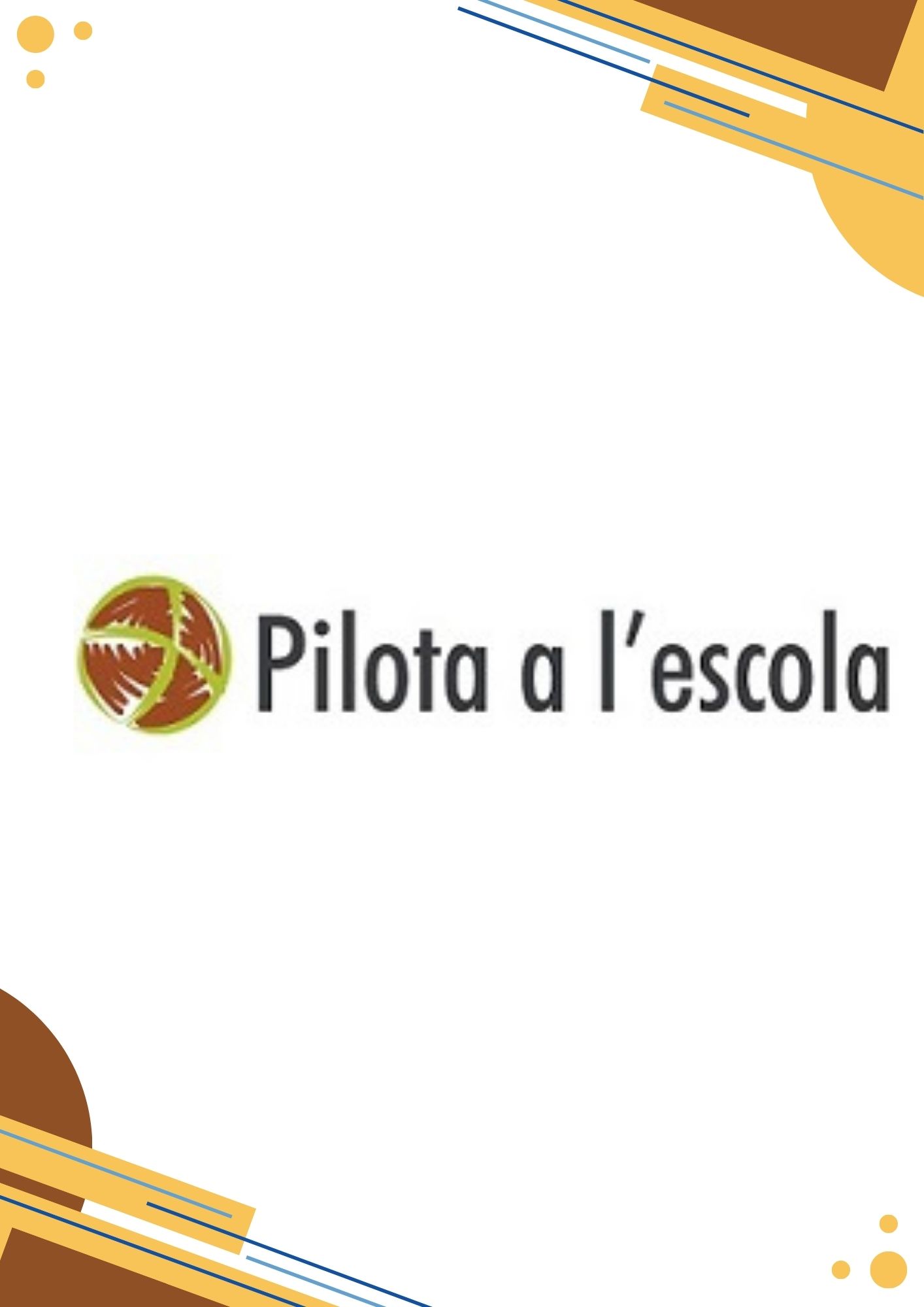 cartell pilota a l'escola