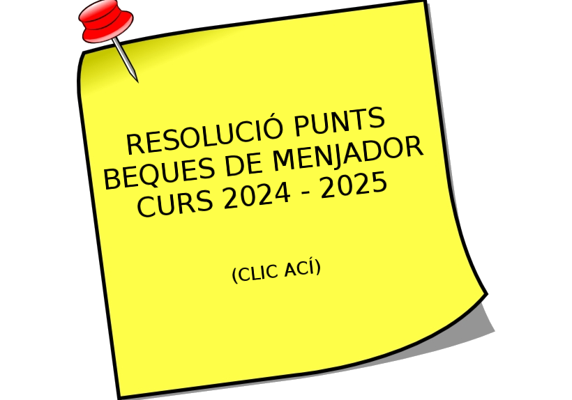 Resolució punts beques menjador