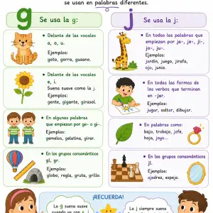 Usos de g y j, r y rr y c...