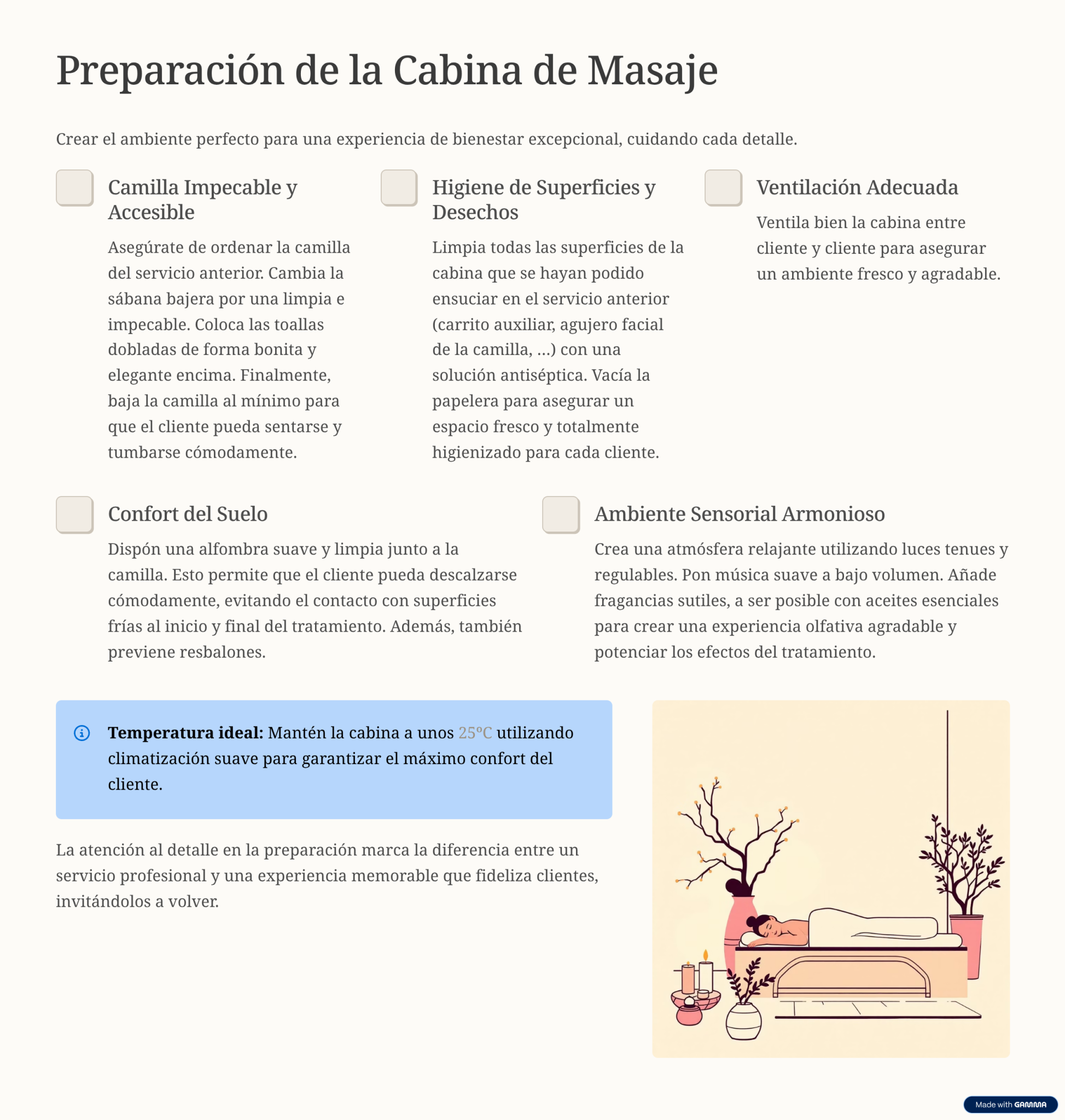 Preparacion-de-la-Cabina-de-Masaje