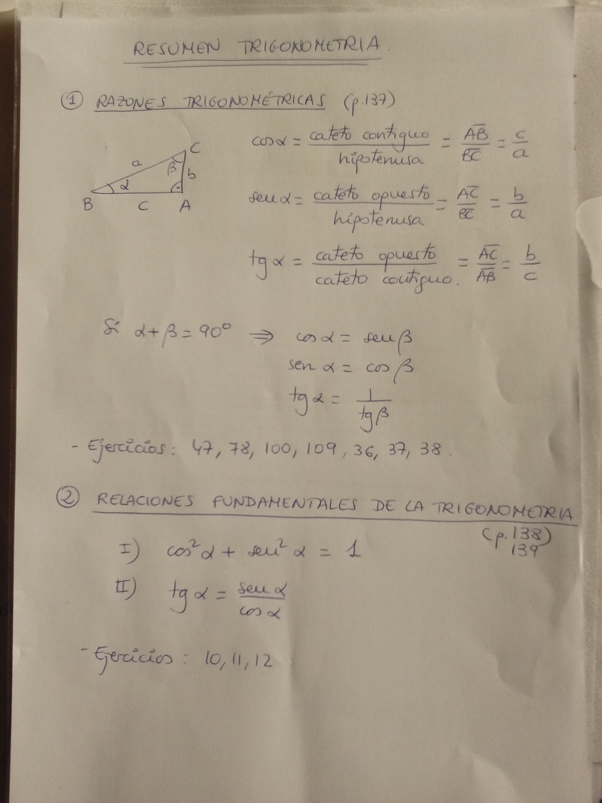 Resumen trigonometría 1