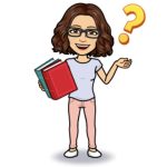 Bitmoji Teacher with books & question mark