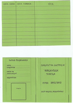 carnet escolar d' aula