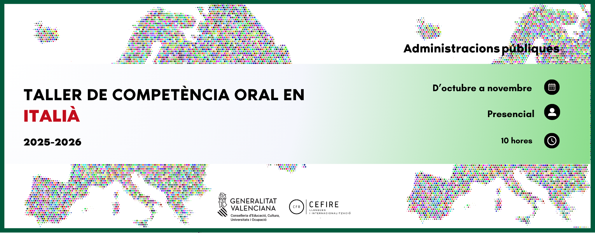 Taller de competència oral en italià val