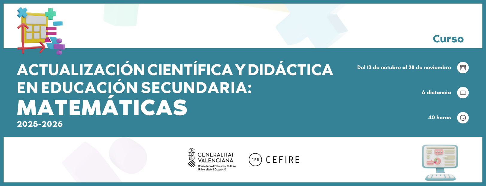 ACTUALITZACIÓN CIENTÍFICA Y DIDÁCTICA EN EDUCACIÓN SECUNDARIA MATEMÁTICAS