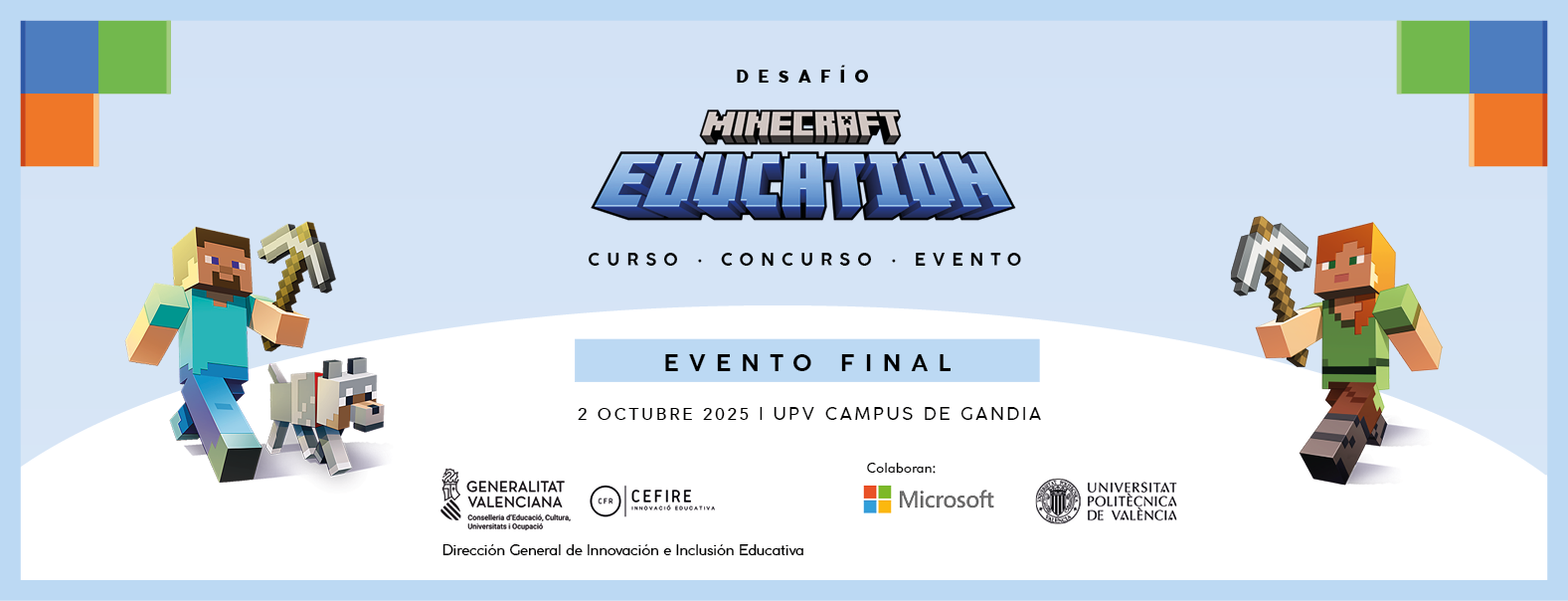 Bàner Minecraft Esdeveniment final_ cast