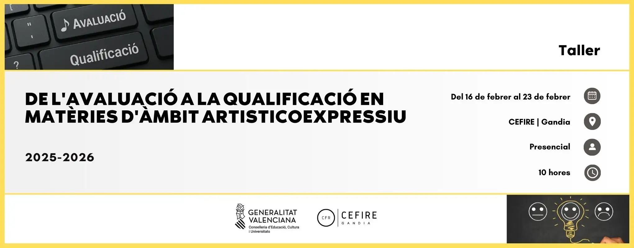 26GA96IN004_De l'avaluació a la qualificació en matèries d'àmbit artisticoexpressiu_VAL