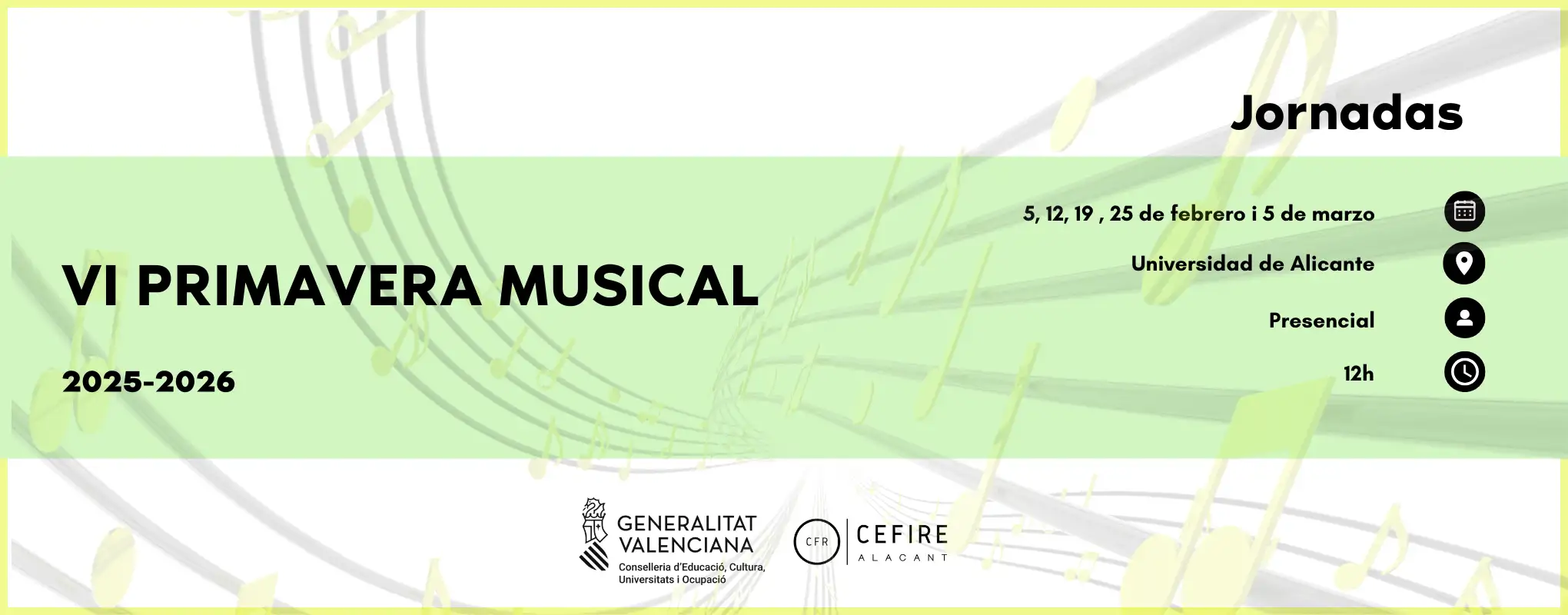 VI PRIMAVERA MUSICAL 2026 CAST