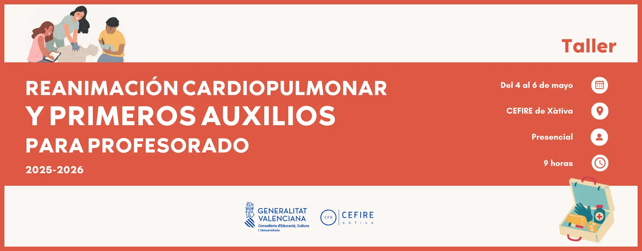 26XA93IN001_Reanimación cardiopulmonar y primeros auxilios para profesorado