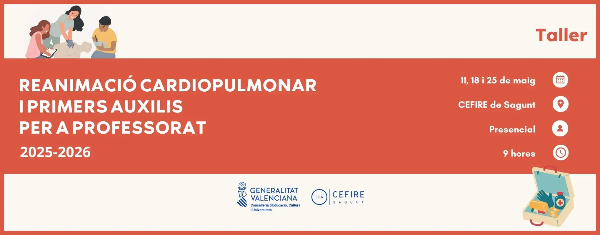 Reanimació cardiopulmonar I primers auxilis para profesorado