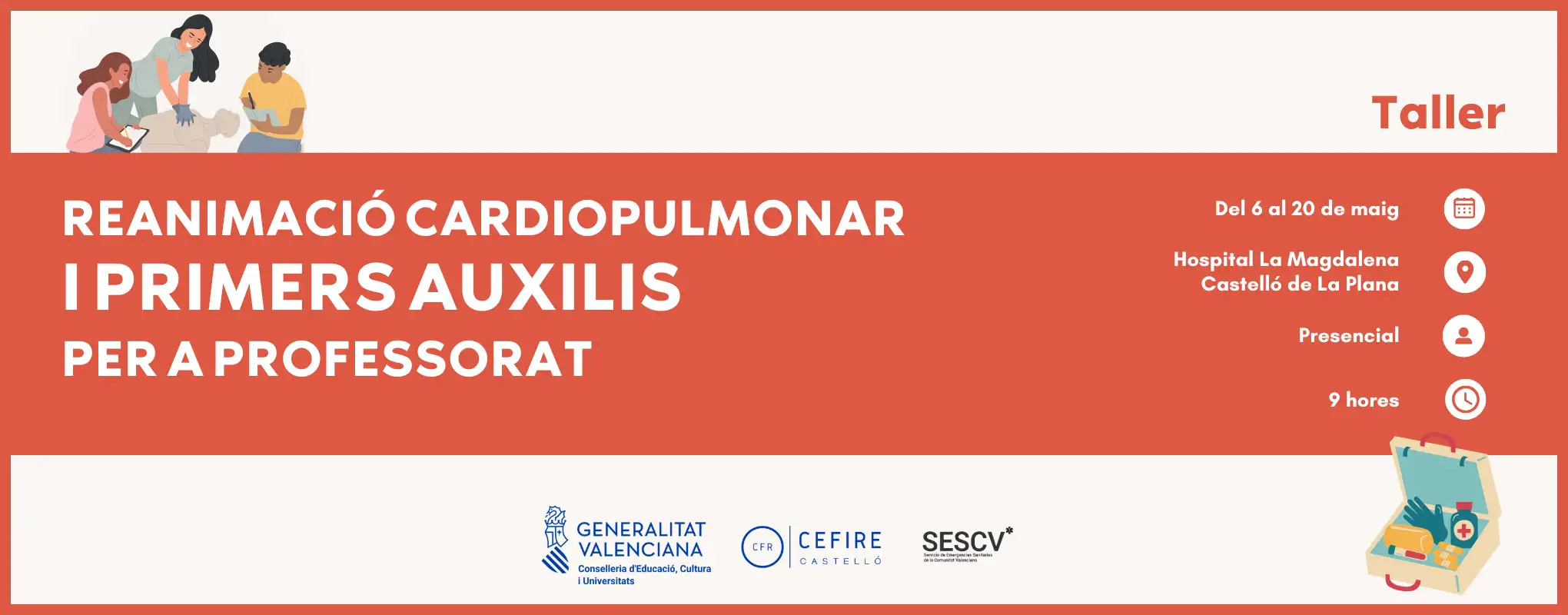 Reanimación cardiopulmonar y primeros auxilios para profesorado (2)