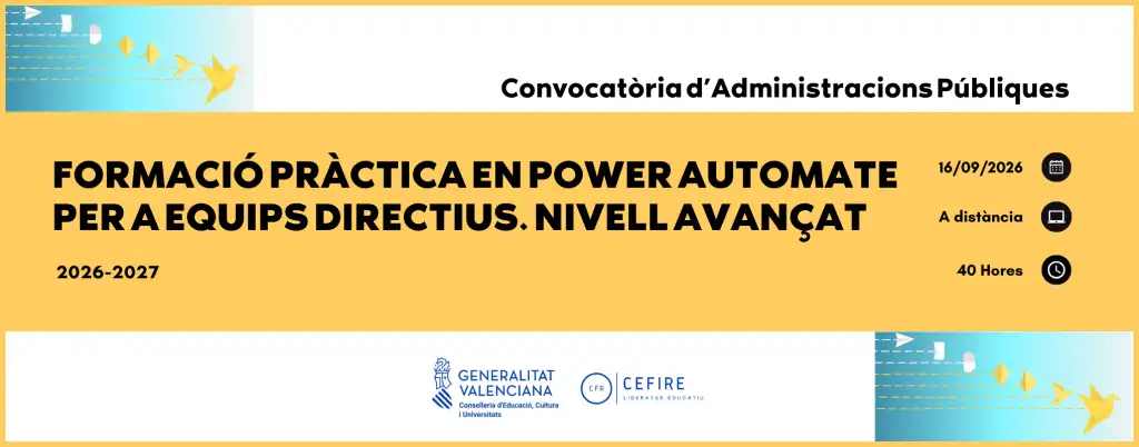 Formació pràctica en Power Automate. Nivell avançat