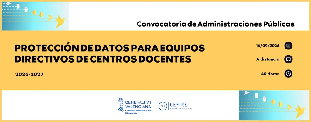 Protección de datos para equipos directivos de centros docentes