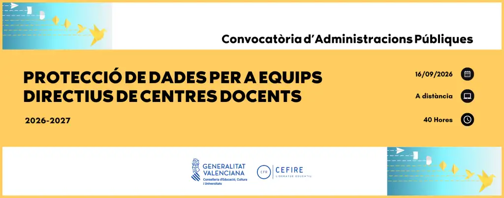 Protecció de dades per a equips directius de centres docents