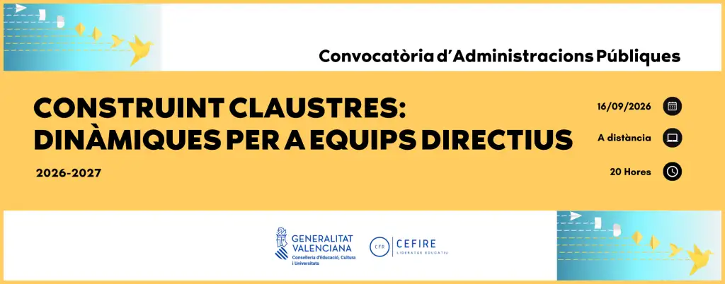 Construint claustres: dinàmiques per a equips directius