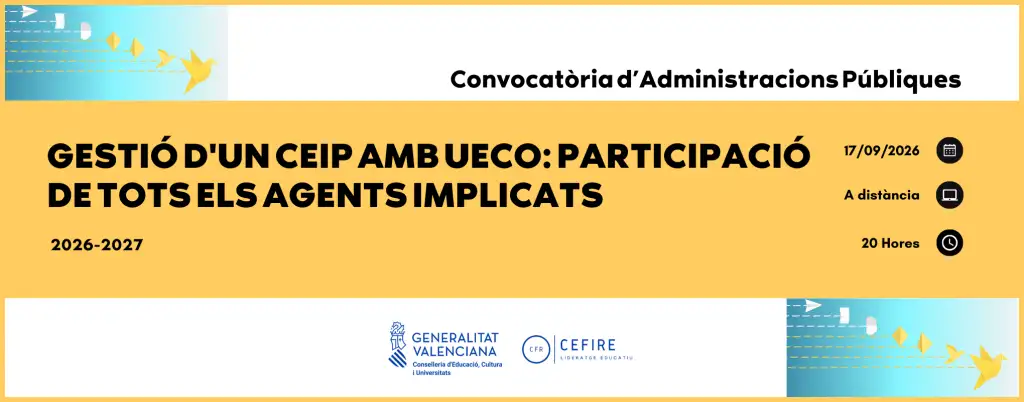 Gestió d’un CEIP amb UECO: participació de tots els agents implicats