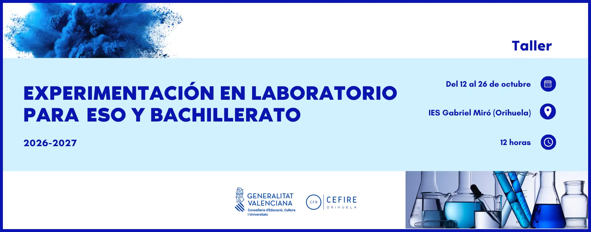26OR77IN005_Experimentación en laboratorio para ESO y Bachillerato_CAS