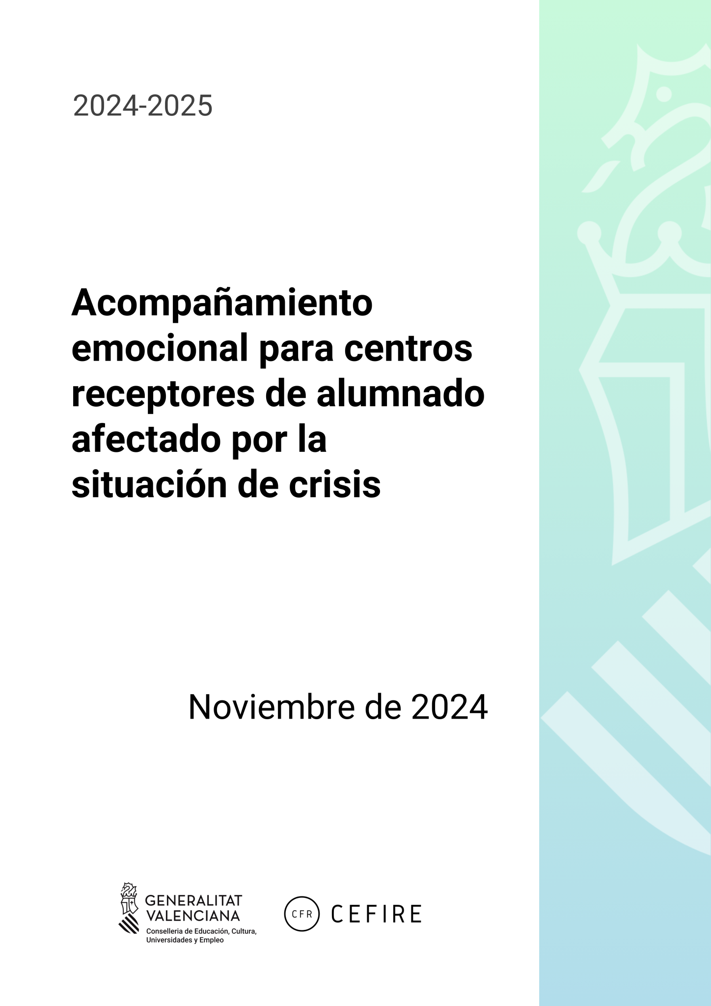 Acompañamiento emocional para centros receptores de alumnado afectado por la situación de crisis