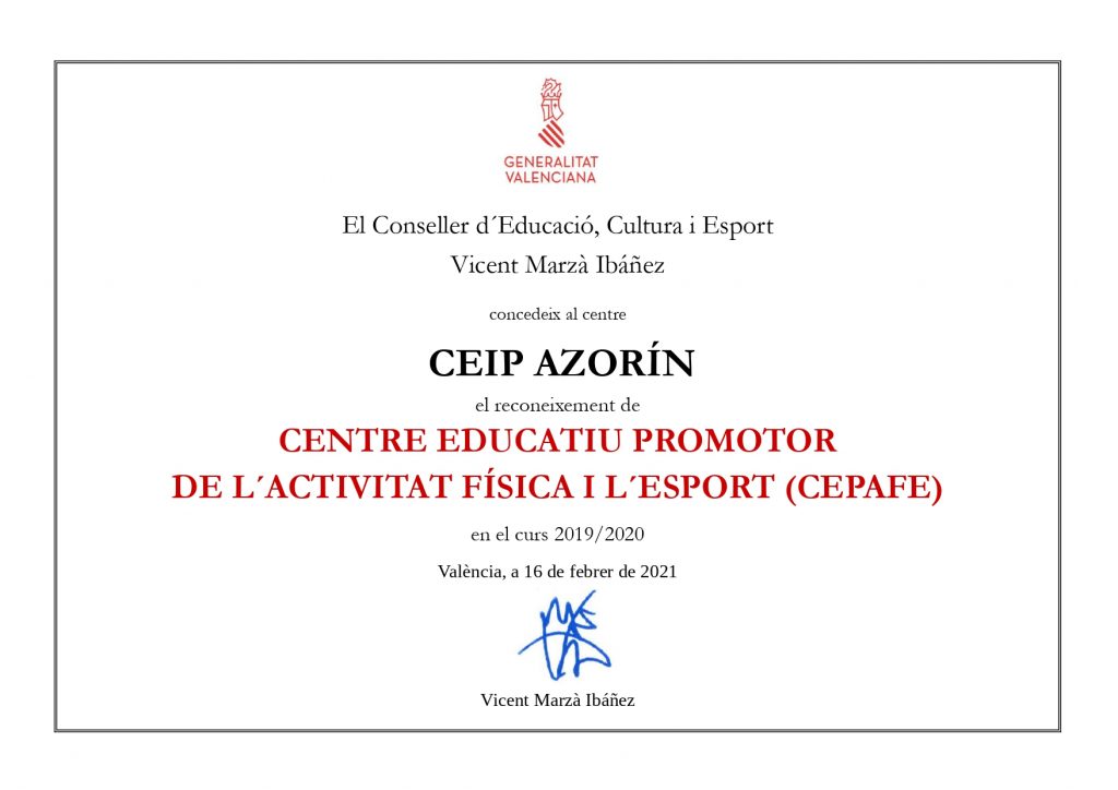 Certificado CEPAFE Certificado CEPAFE