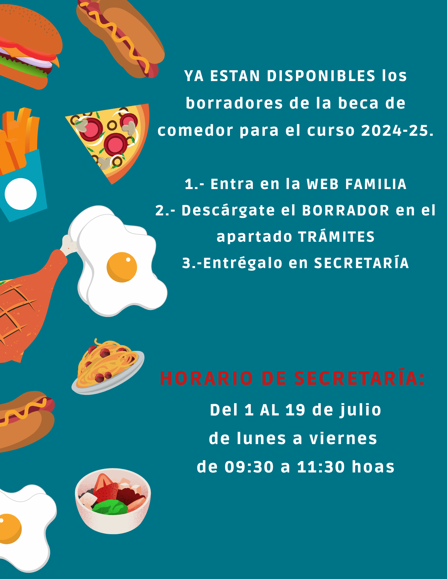 cartel becas comedor 24-25