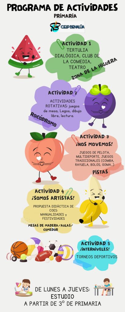 Actividades comedor primaria 24-25 cas