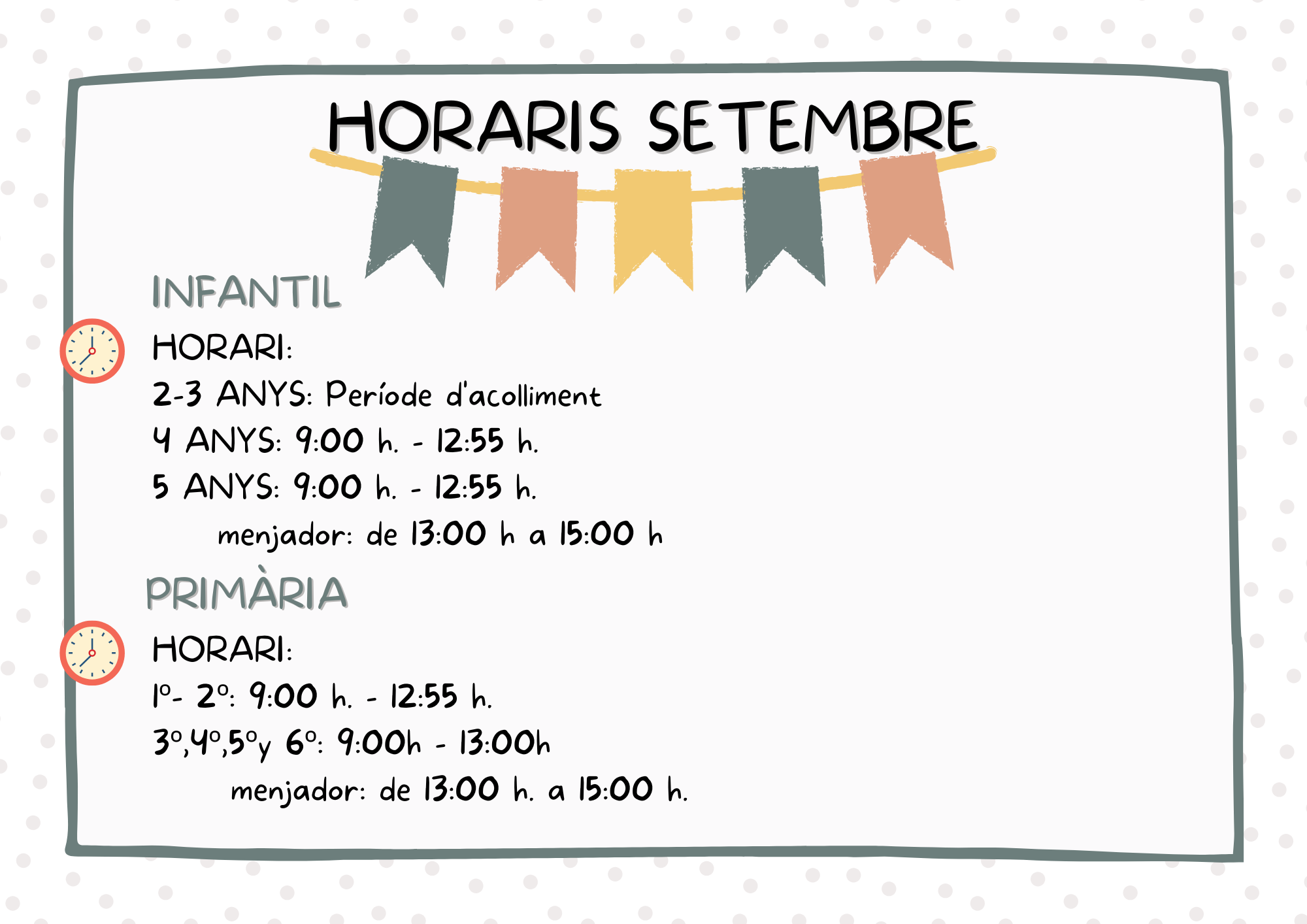 HORARIOS setembre val