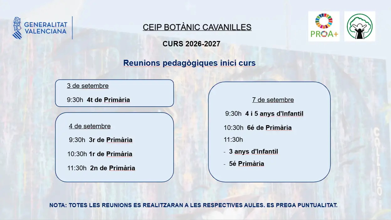 Reunions inici curs 26-27