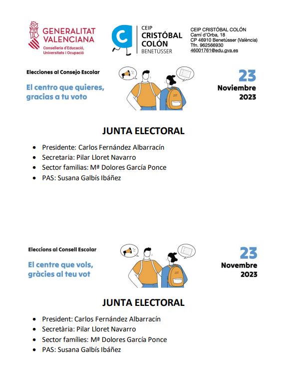 Junta electoral 23