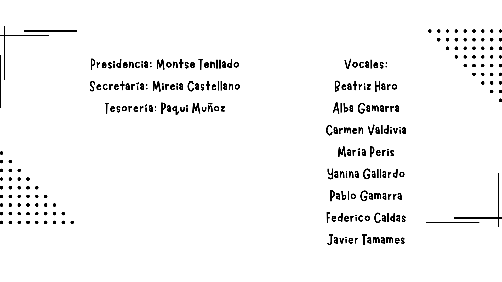 Presidenta Irene Briz – Vicepresidenta Patricia Maestre – Secretaria Mireia Castellano – Tresorera Paqui Muñoz (500 x 250 px) (1080 x 1200 px)(1)