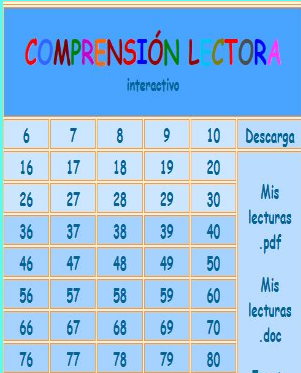 COMPRENSIÓN LECTORA