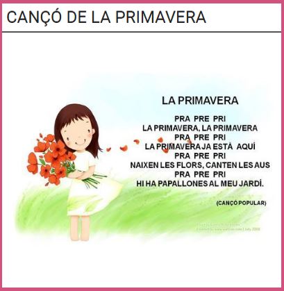 CANÇÓ LA PRIMAVERA