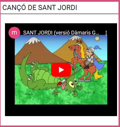 CANÇÓ SANT JORDI