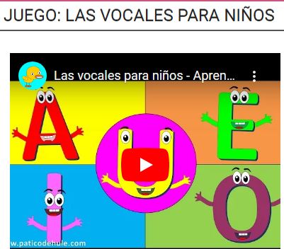 JUEGO VOCALES